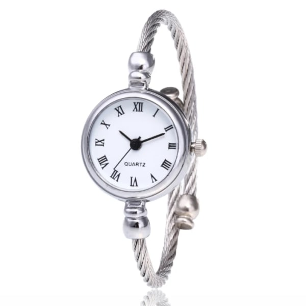 Litet guldarmband Watch i rostfritt stål Retro Dam Quartz Armbandsur Mode Casual Damklockor AC5