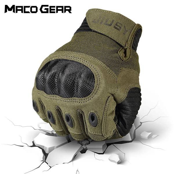 Män Helfinger Taktiska pekskärmshandskar Armé Militär Ridning Cykling Cykel Skidåkning Träning Klättring Airsoft Jaktvantar Green M