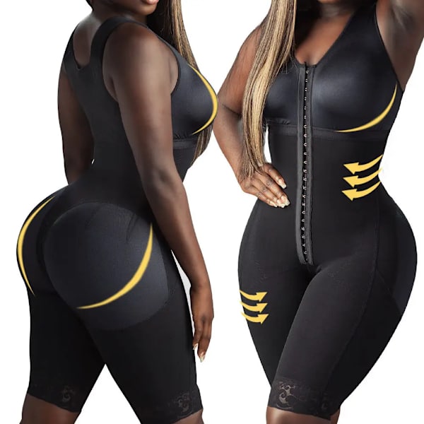 Högkompressionsfettsugning BBL Op Surgery Colombianas Para Mujer Faja Steg 2 plagg efter kirurgisk magkontroll Shapewear Black L
