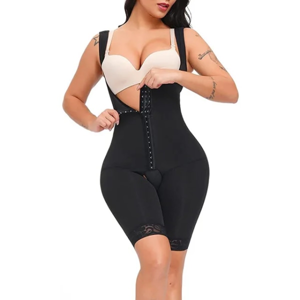 Postpartum Formning buken colombiansk gördel bantning Korsett Waist trainer Platt mage För kvinnor Shapers Helkroppsformkläder Black 98-1617 5XL