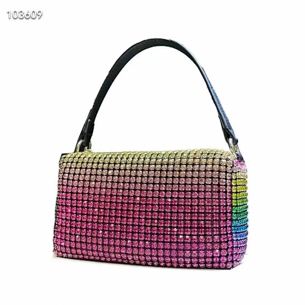 Black Diamond kvällsväska lyxig designer dam högkvalitativ armhåla väska glänsande väskor för kvinnor handväskor sac a main femme silver without Wang NO Box