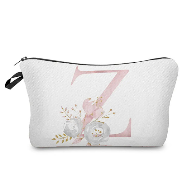 Organizer För Kosmetikväska Blommabrev 3D-utskrift Toalettväska Mode Damväska Märke Sminkväska Case Festpresent hz2422 Letter Bag