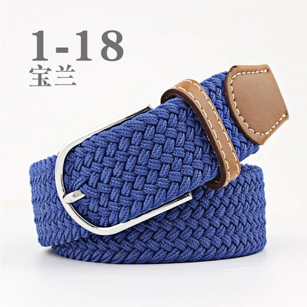 Canvasbälte utomhus taktiskt bälte unisex högkvalitativ canvasbälte för jeans Man Lyxiga Casual Straps Ceintures Bälten för kvinnor FB royal blue 3.3cmX107cm