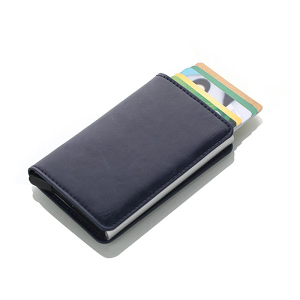 Ny unisex kreditkortshållare PU-läderblockerande Rfid-plånbok Herr ID-korthållare Säkerhetsinformation Case Plånbok Name-Carbon black
