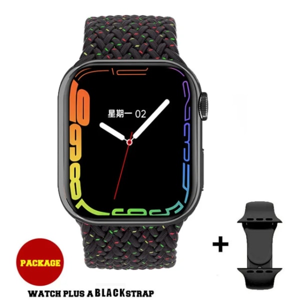 Ny Bluetooth Call Watch 9 Smart Watch Herr Siri NFC GPS Tracker Blodtryck Puls Sport Smartwatch För Apple Watch Black camo ny NFC