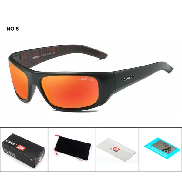 DUBERY Polariserade solglasögon för män Körskydd för män Retro Gafas De Sol Hombres glasögon C5 MULTI
