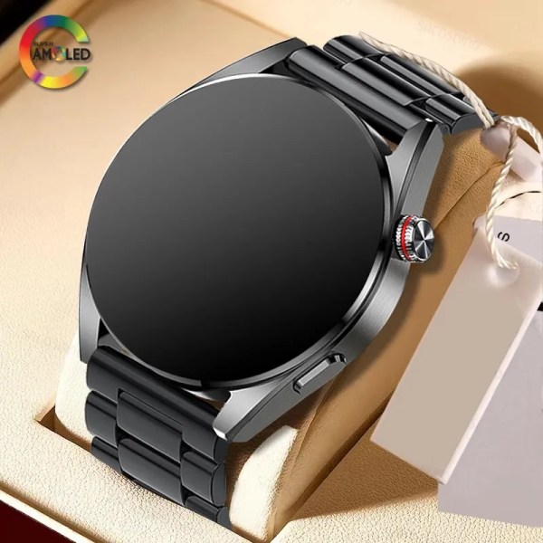 Ny Smart Watch Herr Android GT3 IP68 Vattentät NFC Smartwatch Trådlös Laddning Bluetooth Ring Herr Watch för Bl Le-Bl St Zu smartwatch