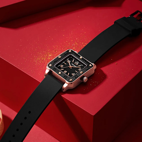 ÅTERFÖDELSE Hot Sell Mode Dam Silikon Japan Movement Quartz Watch För Dam Vattentät Kvinnlig Klocka Dam Klockor 2022 red