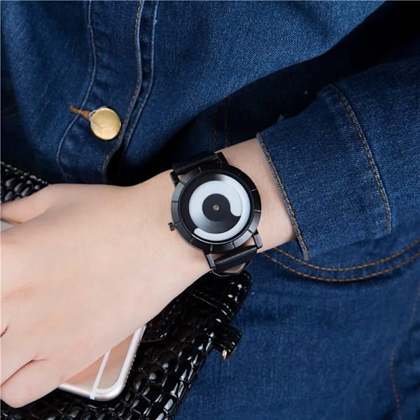 UTHAI CE72 Creative Trend Watch Modepersonlighet Män Student Par Quartz Watch Black