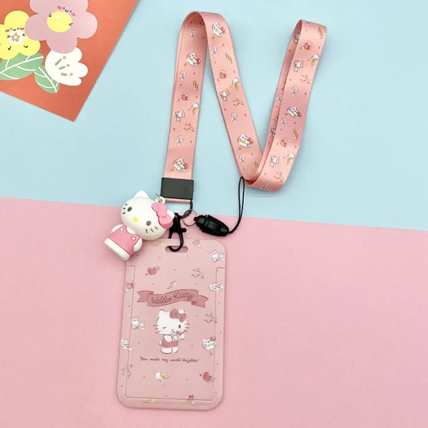 1 set SÖT Anime Kortfodral Kort Nyckel Lanyard Cosplay Badge ID-kort Hållare Halsband Nyckelringar MLD-B