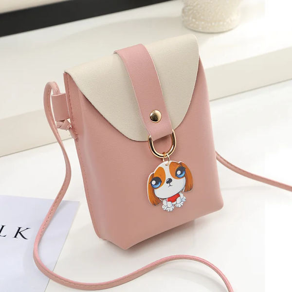 Damer Mini Shoulder Mobiltelefon Ringer Axelväskor för kvinnor Sacoche Small Square сумка Portmonnäer och handväskor Damska Summer Pink d