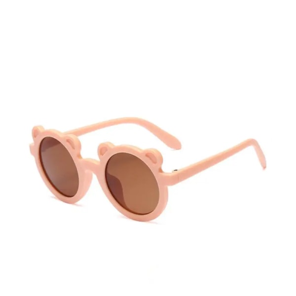 Flickor Pojkar Söta Björn Solglasögon UV400 Barn Tecknad Retro Runda Solglasögon Utomhusglasögon Baby Shade Glasögon Party Glasögon A01