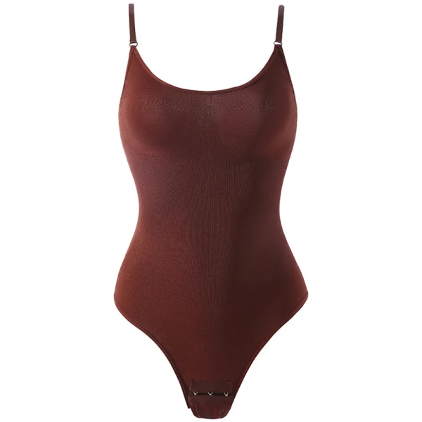 Endelad korsett sömlös magformande toppstöd Push Up Stor storlek Underkläder Bodysuit shapewear kvinnor Dark Brown XXXL