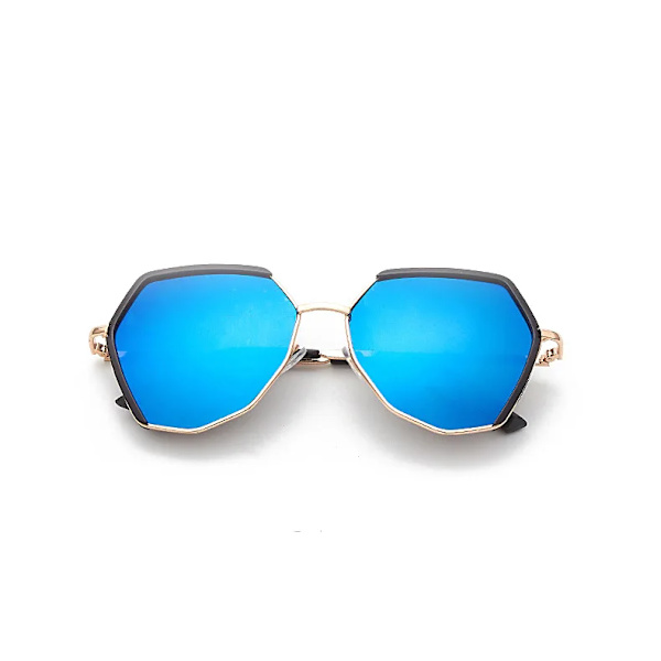 Solglasögon Dam 2022 Lyx Polygon Mode Solglasögon Unisex Tunna Party Retro Solglasögon Utomhus Solskydd Tunna Cykelglasögon blue ordinary