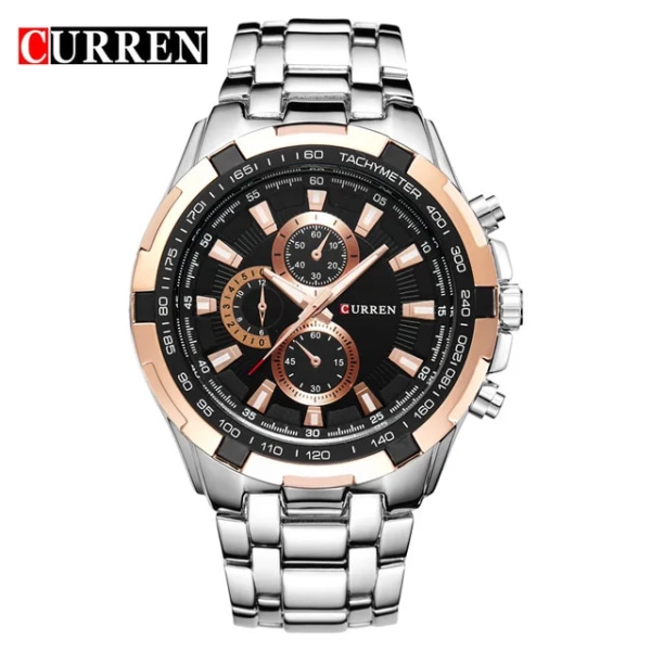 Curren Brand Herr Klockor Lyx Sport Quartz-Watch 30M vattentäta klockor herr helt rostfritt stål Herr Armbandsur relojes 13f