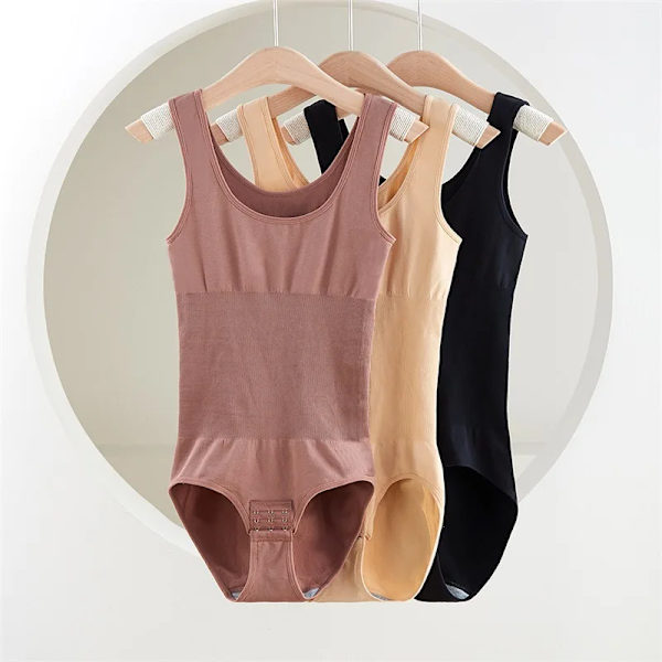 Body Shapers Kvinnor Body Magkontroll Shapewear Bantning Bodyshaper Mode Tankar Sexig String String Kvinnlig Slim Jumpsuit N265-White-FreeSize M L(50-65kg)