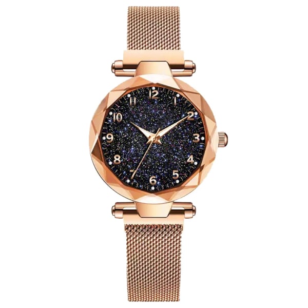 Lyxiga damklockor Magnetisk stjärnhimmel Kvinnlig klocka Quartz Armbandsur Mode Watch reloj mujer relogio feminino black