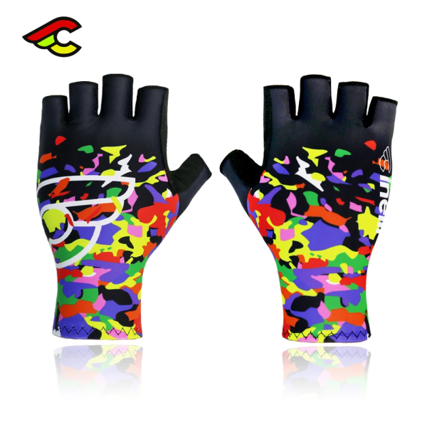 Cykelhandskar Summer Half Finger Herr Dam Sport Stötsäkra cykelhandskar Gel MTB Cykelhandskar Svarta Halkfria gymhandskar Glove-F(.1237) XL(.1237)