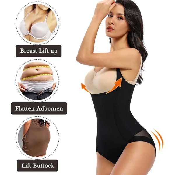 Body Shapewear Kvinnor Waist Trainer Magen Bantning Slida Underkläder Colombianska gördlar för att minska mage och midja Beige L