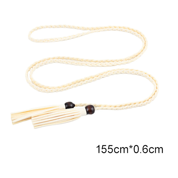 Klassiskt sammet midjebälte knytband rosett Cummerbunds modebälte för kvinnor kvinnligt brett midjeband midjebälte för ylle överrock 172cm Beige B