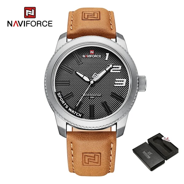 100% Original NAVIFORCE watch för män 2022 Ny Quartz Sport Vattentät klocka Mode Lyx högkvalitativt manligt watch SWLBN-BOX