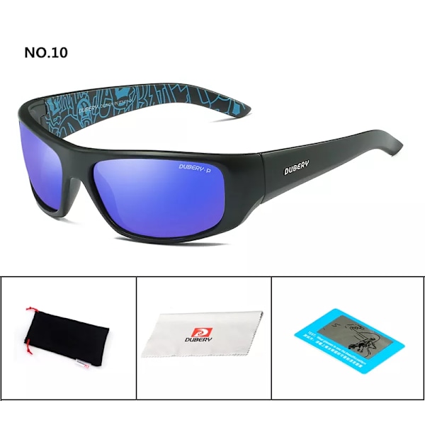 DUBERY Brand Design Herrglasögon Polarized Night Vision Solglasögon Herr Retro Man Solglasögon För Herr UV400 Skärmar 1418 C10 Polarized D1418