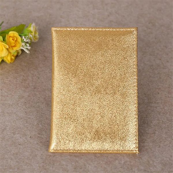 Glitter paljett PU Läder Passhållarväska Visitkort Passfodral Cover Kreditkortshållare Fodral Cover Rose Red