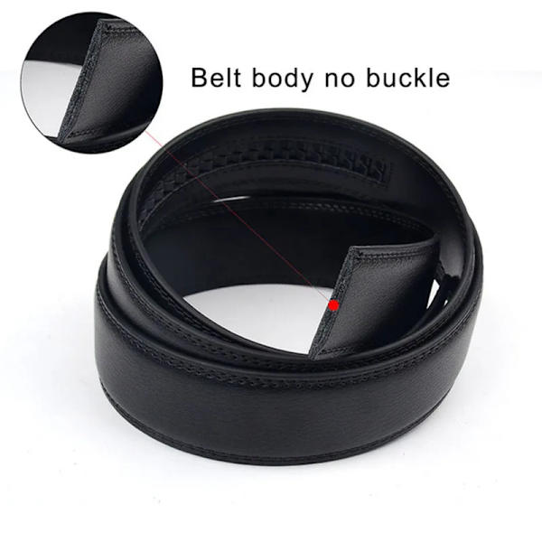 140 cm 150-160 cm Automatiskt spänne manbälte Äkta läder Designermode för lyxigt koskinn Högkvalitativt märkesbälte för man Belt body 125cm
