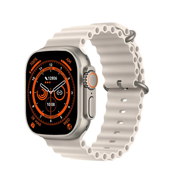 Smart Watch Ultra Series 8 NFC 49mm Smartwatch Herr Dam Bluetooth Call Vattentät Trådlös laddning HD-skärm för Apple WhiteHY