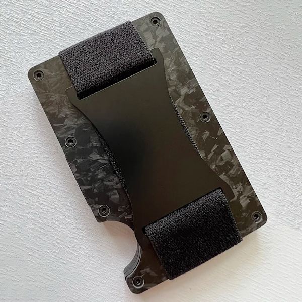 Slimma plånböcker för män Smart Minimalistisk Tunn Plånbok Hane Metall Kolfiber Aluminium RFID Lyx Designer Korthållare 2022 Handväska forged strap