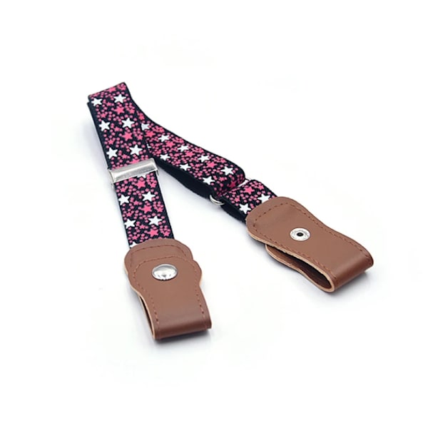 Enkelt Bälte Utan Spänne Elastiska Bälten För Dam Stretchrem Herr Jeans Cintos Utdragbar Barn Pojkar Flickor Cinturon Mujer-rem pink star 85-120cm