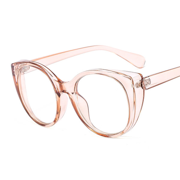 Lyxiga Cat Eye Solglasögon Dam Oversized Gradient Glasögon Retro Blue Leopard Shades lunette de soleil femme C9 champagne clear AS SHOW