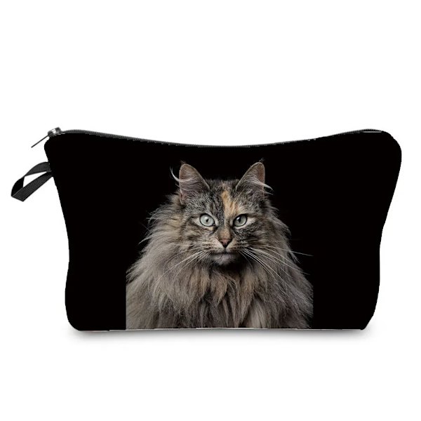 Värmeöverföring Djurmönster sminkväska Söt katt Print Kosmetiska väskor Högkvalitativ organizer Multifunktion Kvinnor Case hz5095 Cat Dog Bag