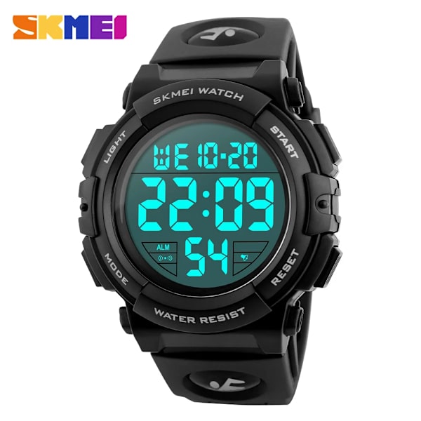 SKMEI Sportklockor för män Digital LED Elektronisk Multifunktion Utomhus Sport Vattentät Simma Herr Student Casual Watch Army Green