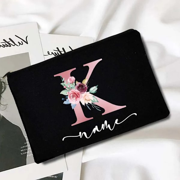 Personlig sminkväska Anpassat print Sminkväska Organizer Bröllopsfest Brudpresenter Organizer Tvättförvaringspåse D3pinkK