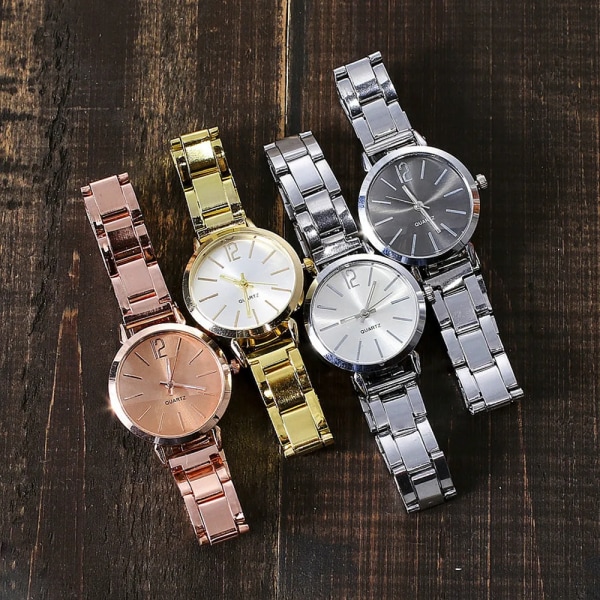 Lyx nya Relojes Para Mujer Enkel Urtavla Hålrem Watch Trend Armband Quartz Watch Studentklocka Relojes Para Mujer black