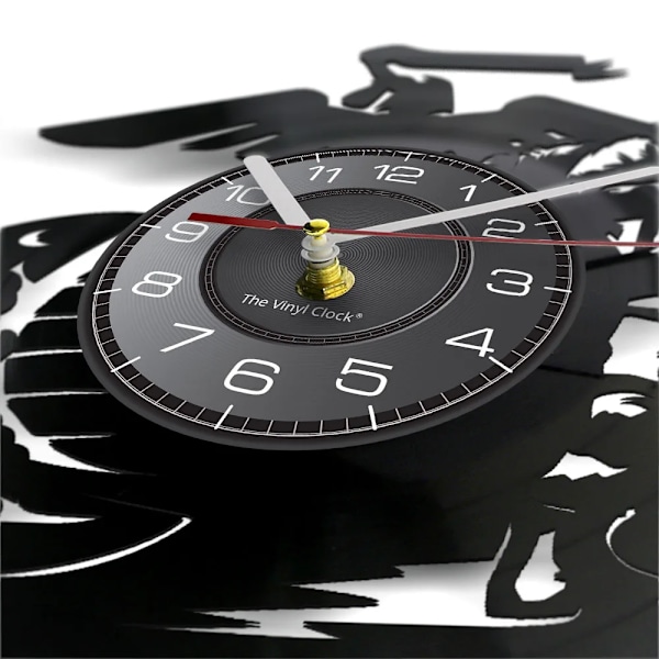 Marine Army Men Vinyl Album Record Clock War Soldiers Inspired Wall Clock Militär Heminredning Retro Klockor Veterangåva With Led