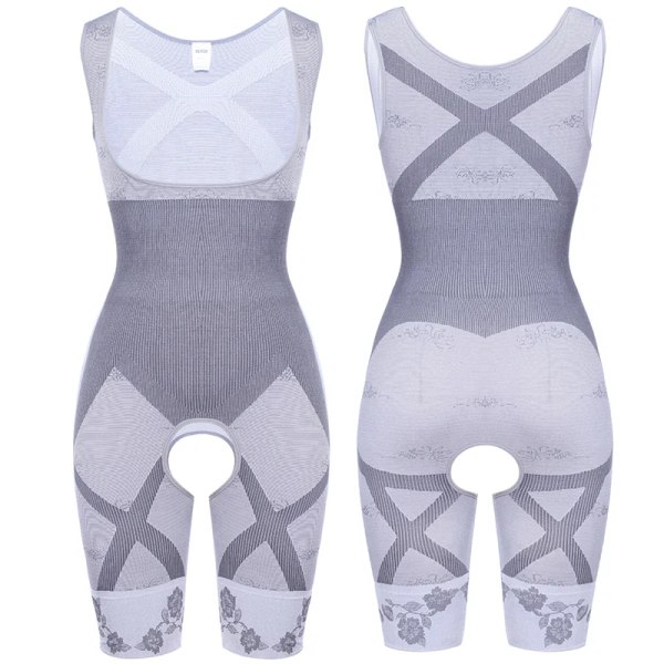 Butt Lifter Underkläder Sexig Bodusuit Shaper För Kvinnor COMFREE Uuderbust Waist trainer Korsett Fajas Lady Magkontroll Shapewear Gray L OR XL