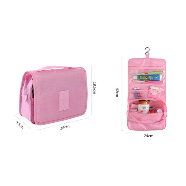 Badkar Hängande Resor Herr Toalettväska Hane Vattentät Organizer Nylon Necessaire Sminkväska Neceser Kosmetiska väskor Kit Leopard dots