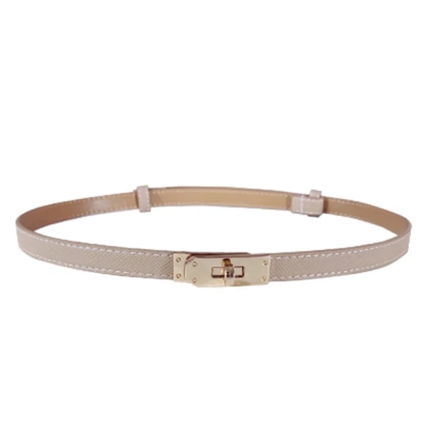 Pu Läder Elastiskt midjeband Damer Casual Lyx Design Kappa Skjorta Dekorativ smal midja gördel koreanskt mode Retro Goth-bälte Khaki 100cm