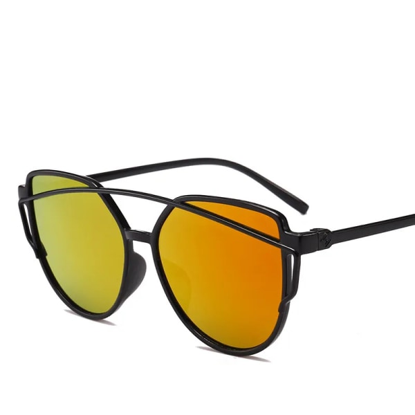 Damsolglasögon med kattögonstil, lyxiga damsolglasögon i plast, klassisk retrostil, utomhusmode, med UV400 black Other