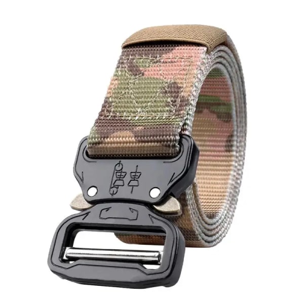 Herrbälte Army Style Stridsbälten Quick Release Militär Utomhusträning Jakt Vandringsverktyg Midjeband Nylon Taktiskt bälte A07 one size