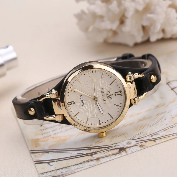 pop 2023 Quartz Watch Watch Läder Tunt Armband Enfärgad Mode Presentklocka Dam Watch Para Mujer White