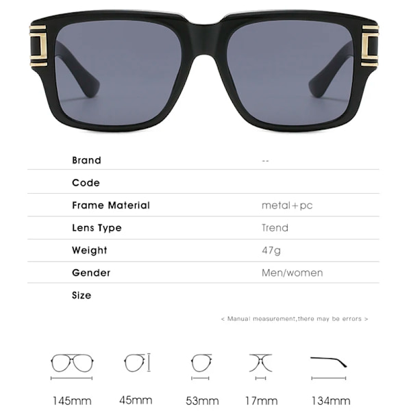 ZFYCOL Retro fyrkantiga solglasögon Män Lyxmärke Oversized Dam Solglasögon Mode Glasögon Bilkörning Solglasögon UV400 Oculos C4 Leopard Brown Other