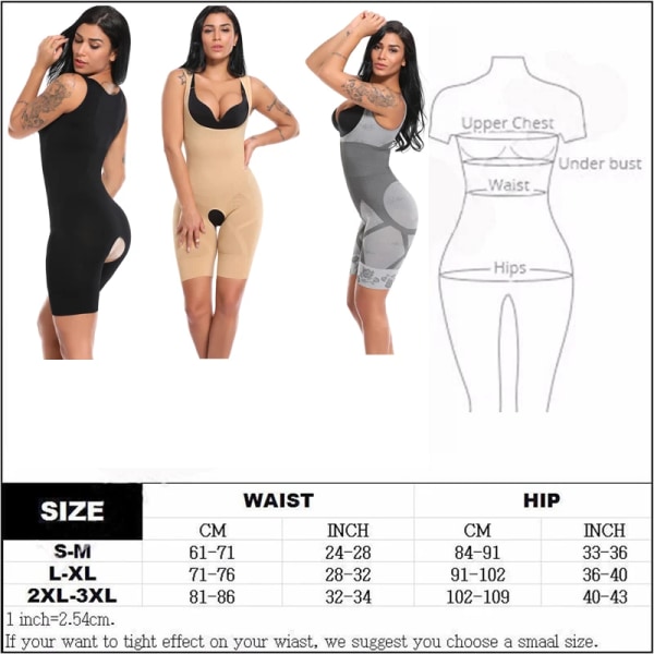 Kvinnor Shapewear Helkroppsformare Bantning Bodysuit Öppen gren Korsett Waist trainer Shaping Underkläder Postpartum Recovery Slida Gray 2XL-3XL