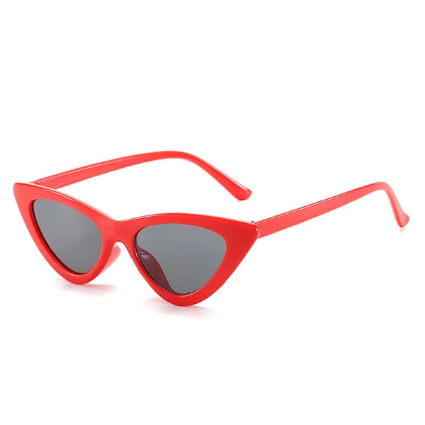 DLIDW Sommarmode Solglasögon Liten båge Okulary UV400 nyanser Polariserade Vintage Glasögon Solskydd utomhus Solglasögon Red