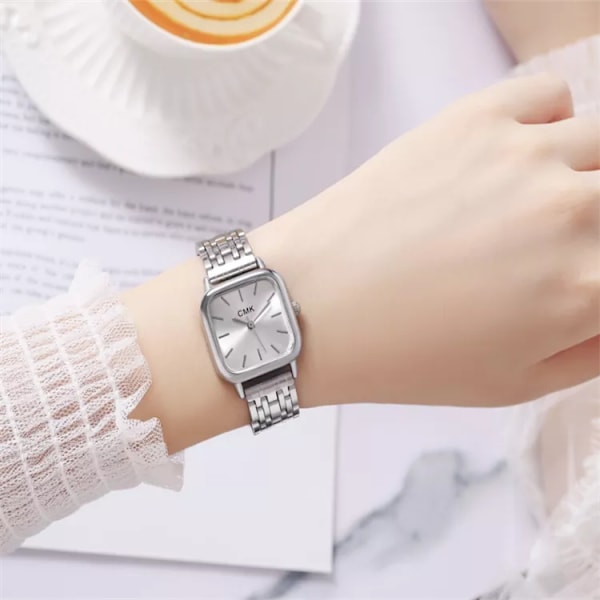 Ny watch Mode dam stålkedja noble quartz watch födelsedagspresent women watch(.557)