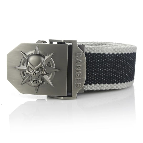 Canvas automatiskt spänne bälte för män Tactical Army hög kvalitet 4 mm tjocka 38 mm breda byxor Tillbehör Nytt träningsbälte för utomhusbruk Blue 120cm