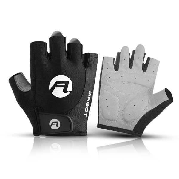 Cykelhandskar Herr Full Finger Touch Screen Cykel Anti-Silp Vante Stötsäker Andas utomhus MTB Cykel Ridutrustning Black40 M