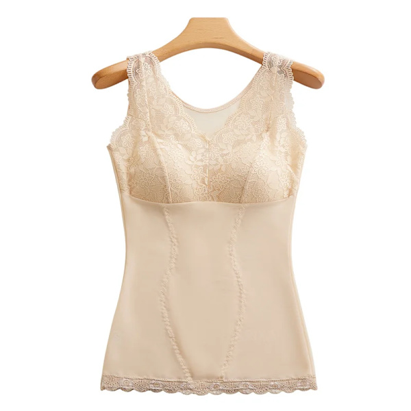 Flarixa Ärmlös bantningsbody med pad Sexig djup V-hals Shapewear Kvinnor Korsett Back Take Off Body Shaper i ett stycke XXXL Beige-Vest L